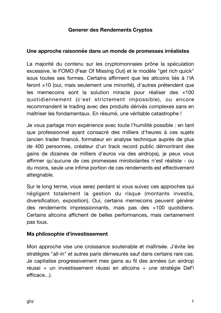Rendement Crypto - Page 1